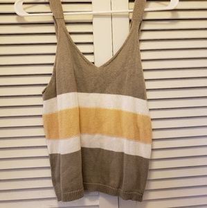 Hippie rose knit tank top